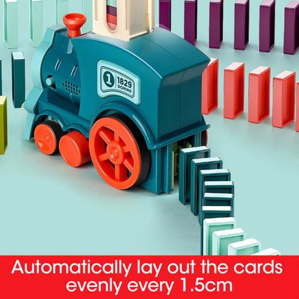 Domino Automatic Release Electric Building Blocks Small Train Toy