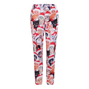 Christmas Costume Printed Slim-Fit Trousers