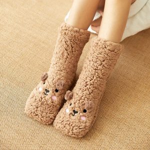 Cute Fluffy Thick Warm Winter Socks Microfiber Soft Home Socks