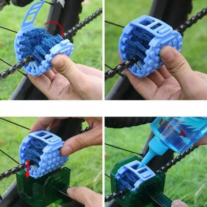 Bicycle Chain Cleaner Scrubber Brush Set Cycling Cleaning Kit Mountain Bike Wash Cleaning Tool