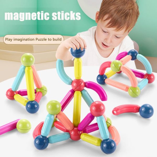 Big Size Diy Magnetic Construction Set Early Learning Constructor Variety Magnetic Rod Building Blocks