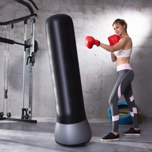 Black Inflatable Boxing Post