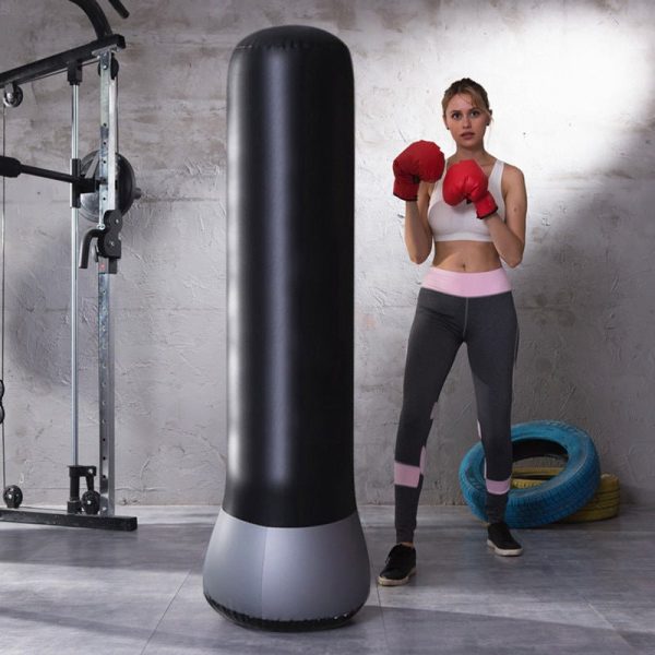 Black Inflatable Boxing Post