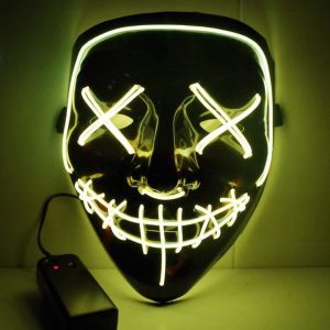 Black V Halloween Horror Glowing