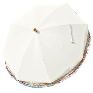 6 Ft 8-Rib Umbrella Canopy With Tassel Sequin Jazz