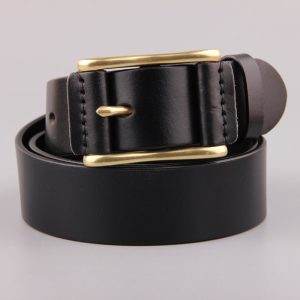 Brass Buckle Men'S Belt Casual Denim