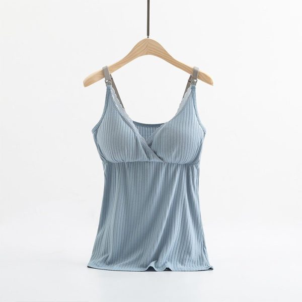 Breast Feeding Vest With Cross Elastic Bra