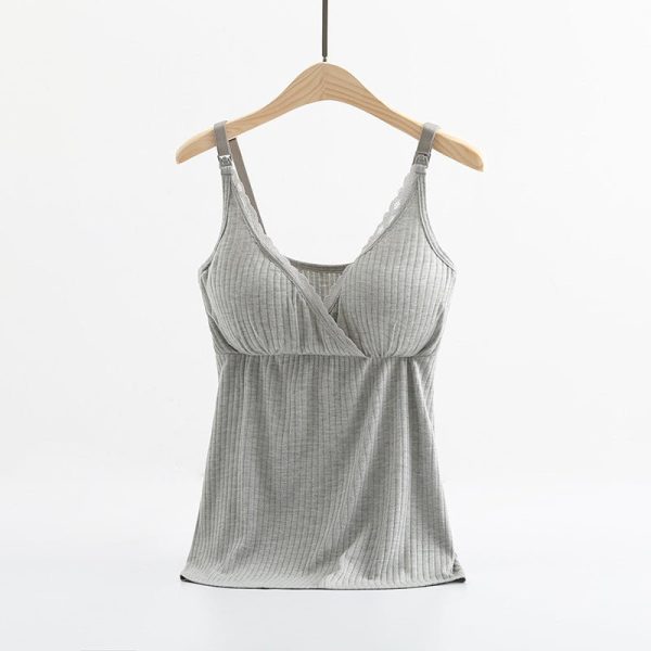 Breast Feeding Vest With Cross Elastic Bra