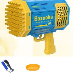 Bubble Toygun 69 Holes Soap Bubbles Machine Automatic Blower With Light Toys