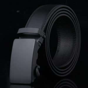 Black Sliding Buckle Men'S Belt