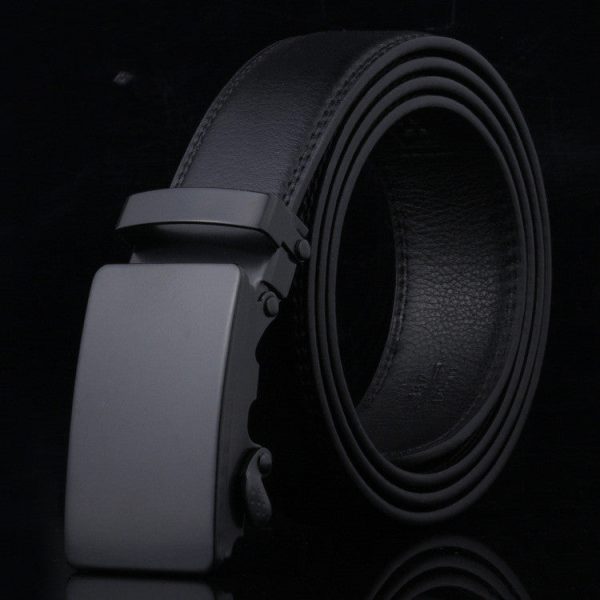 Black Sliding Buckle Men'S Belt