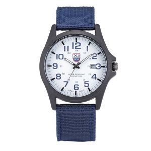 Canvas Strap Calendar Movement Quartz Watch