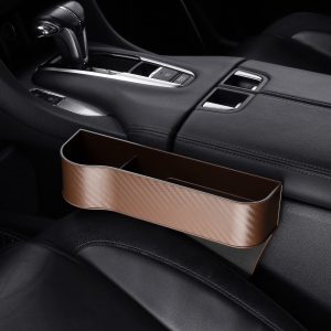 Car Organizer Seat Gap Storage Box Pu Case Pocket Car Seat Side Slit For Wallet Phone Coins Keys