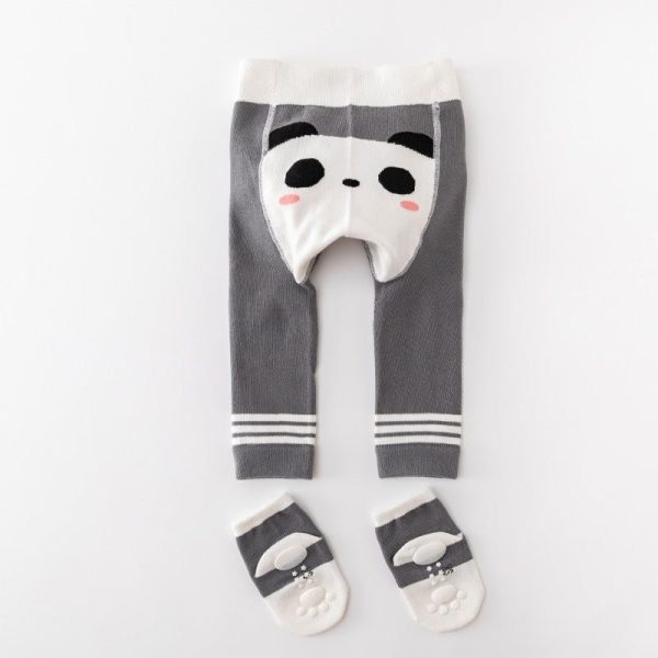 Cartoon Combed Cotton Baby Crawling Leggings