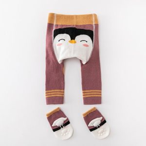 Cartoon Combed Cotton Baby Crawling Leggings