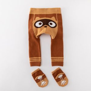 Cartoon Combed Cotton Baby Crawling Leggings