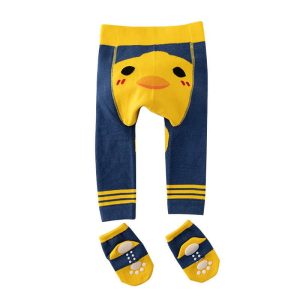 Cartoon Combed Cotton Baby Crawling Leggings