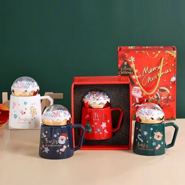 Cartoon High-Value Ceramic With Lid Cute Mugs