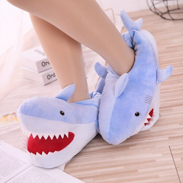 Cartoon Shark Cotton Slippers