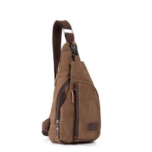 Casual Men Chest Pack Canvas Crossbody Bags For Men Shoulder Handbag