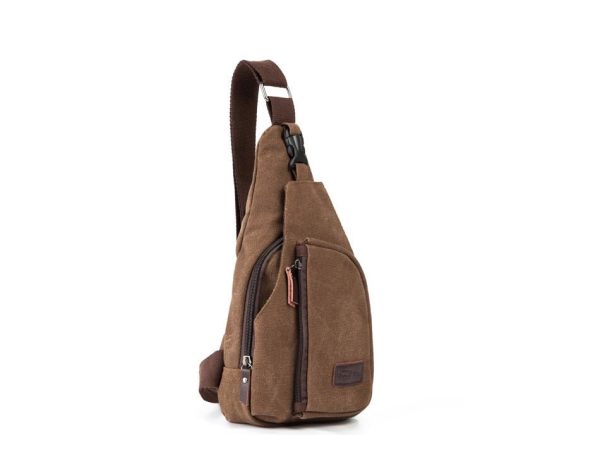 Casual Men Chest Pack Canvas Crossbody Bags For Men Shoulder Handbag