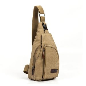 Casual Men Chest Pack Canvas Crossbody Bags For Men Shoulder Handbag