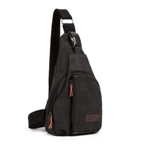 Casual Men Chest Pack Canvas Crossbody Bags For Men Shoulder Handbag