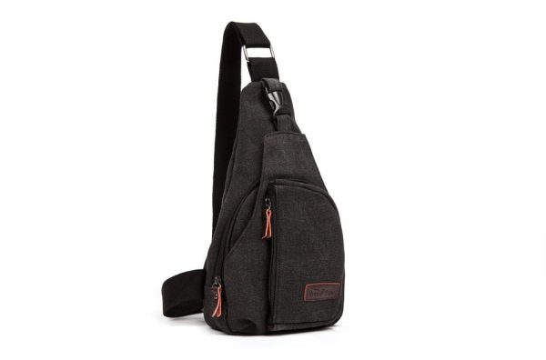 Casual Men Chest Pack Canvas Crossbody Bags For Men Shoulder Handbag