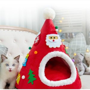 Cat Nest Christmas Hat Shape Sponge