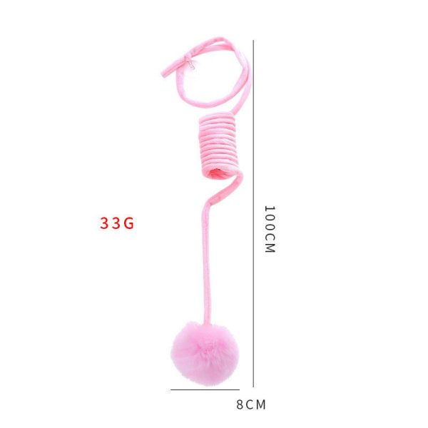 Cat Toy Self-Hi Sucker Spring Rabbit Hair Ball