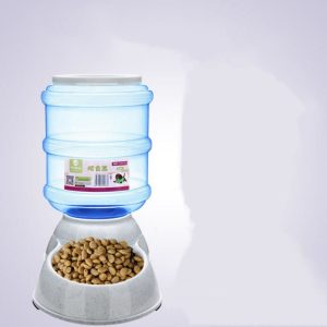 Cats Dogs Automatic Pet Feeder Drinking Water Fountains Large Capacity Plastic Pet Food Bowl Water Dispenser