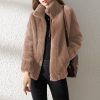 Double Faced Fleece Warm High Neck Coat