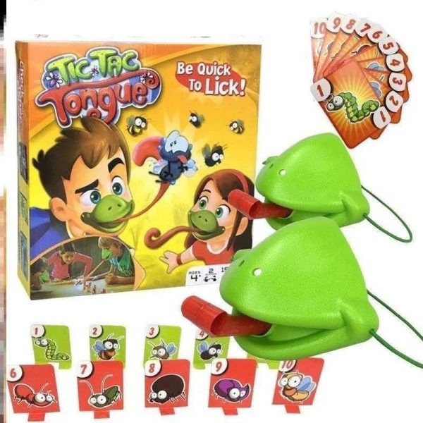 Chameleon Lizard Wagging Tongue Lick Cards Board Game For Children Family Party Toys Funny Desktop Games