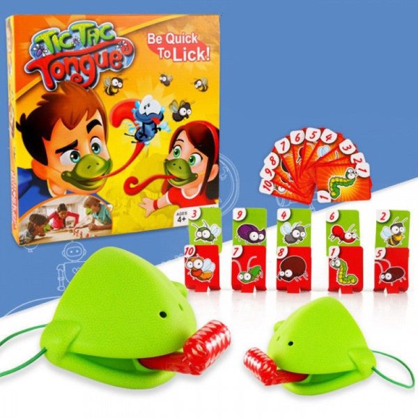 Chameleon Lizard Wagging Tongue Lick Cards Board Game For Children Family Party Toys Funny Desktop Games