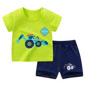 Children Clothes Baby Short Sleeved Shorts Two Piece Suit