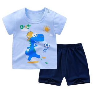 Children Clothes Baby Short Sleeved Shorts Two Piece Suit