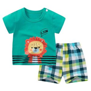 Children Clothes Baby Short Sleeved Shorts Two Piece Suit