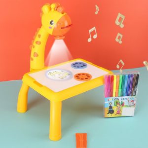 Children Led Projector Art Drawing Table Toys Painting Board Desk