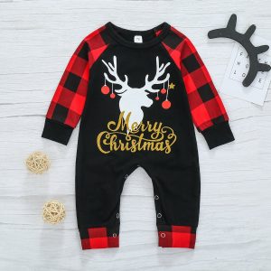 Children'S Christmas Kids Long Sleeve Romper