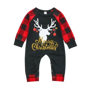 Children'S Christmas Kids Long Sleeve Romper