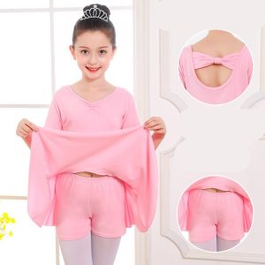 Children'S Dance Clothes, Girls' Practice Clothes, Girls Short-Sleeved Tutu