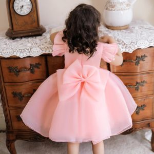 Children'S Flying Sleeve Puffy Princess Dress