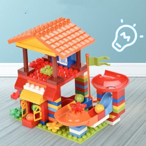 Children'S Large Particle Slide Building Block Toy