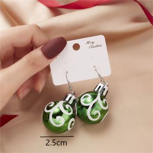 Christmas Color Oil Drop Christmas Tree Earrings