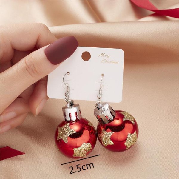 Christmas Color Oil Drop Christmas Tree Earrings