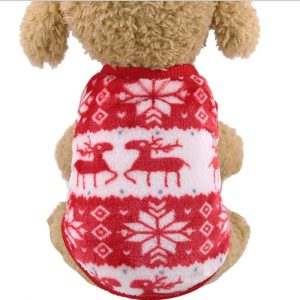 Christmas Coral Fleece Dog Clothes