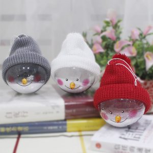 Christmas Decorations Creative Christmas Snowman Children Toys Plastic Christmas Ball