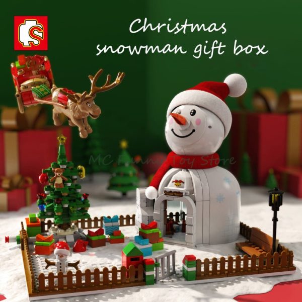 Christmas House Building Blocks Assembling Creative Ornaments