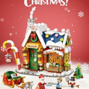 Christmas House Building Blocks Assembling Creative Ornaments