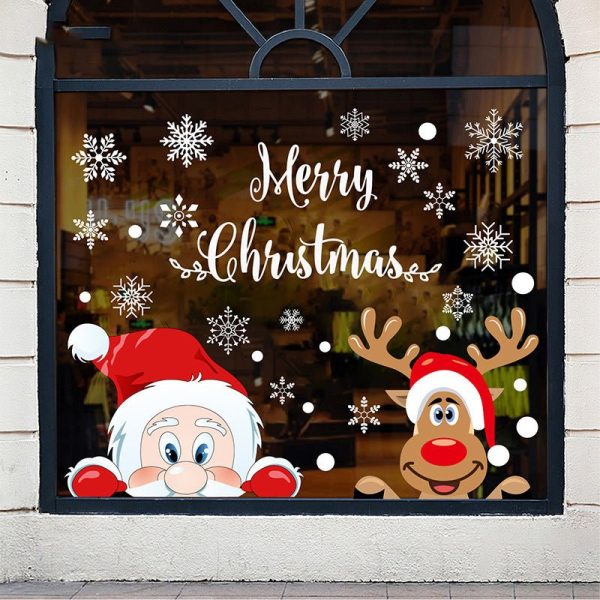 Christmas Static Window Sticker Beautify Snowflake Wall Decals